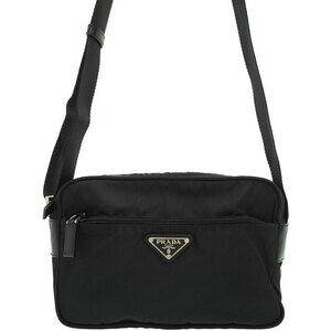 Prada Tessuto Crossbody messenger bag saffiano leather Black